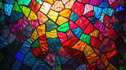 Colorful stained glass window 