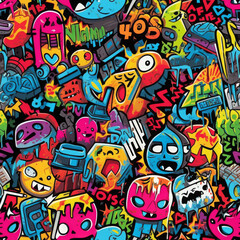 Fototapeta premium graffiti on the wall/ street art