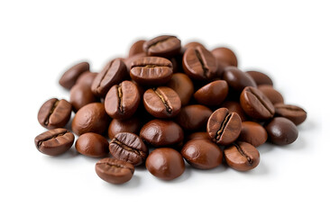 Naklejka premium Coffee beans on white background 
