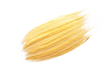 Golden Brush Stroke on Transparent Background