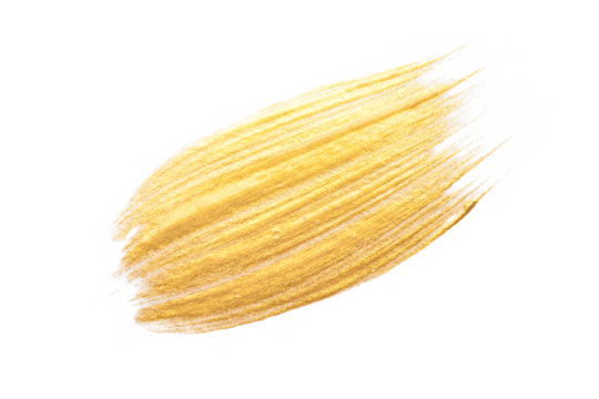Golden Brush Stroke on Transparent Background - Powered by Adobe