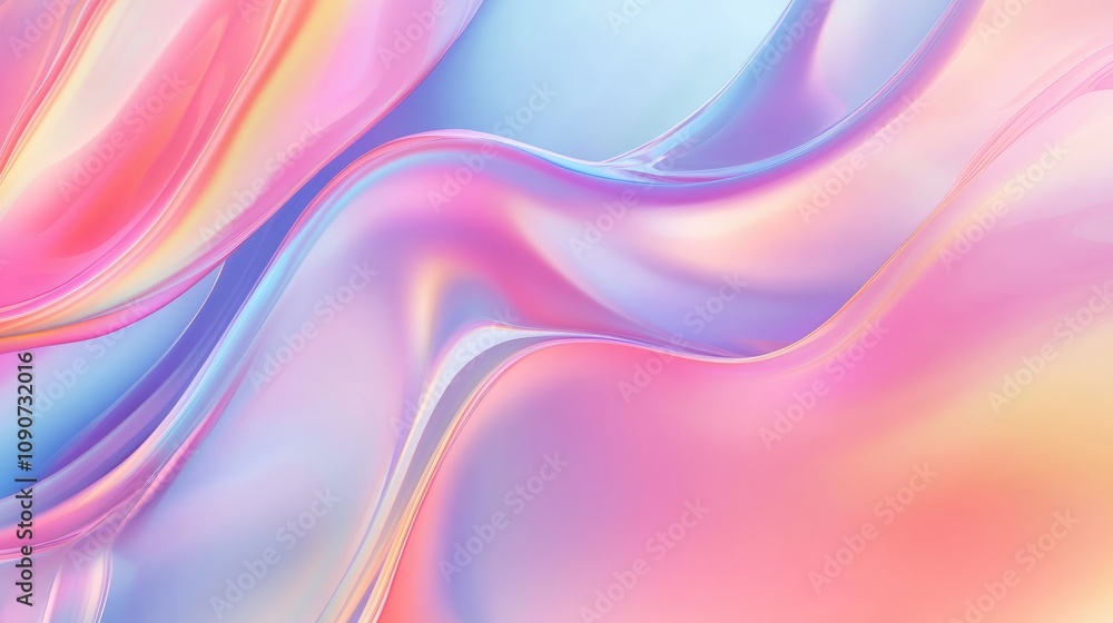 Poster dynamic pastel neon layers featuring a smooth futuristic gradient a modern design with a multicolor 