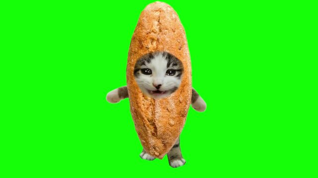 Cat funny reaction green screen background, cat meme template green screen background 