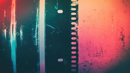 Gradient backdrop showcasing a retro grainy film texture with a blurred chromatic design and vintage noise effect for a nostalgic aesthetic.