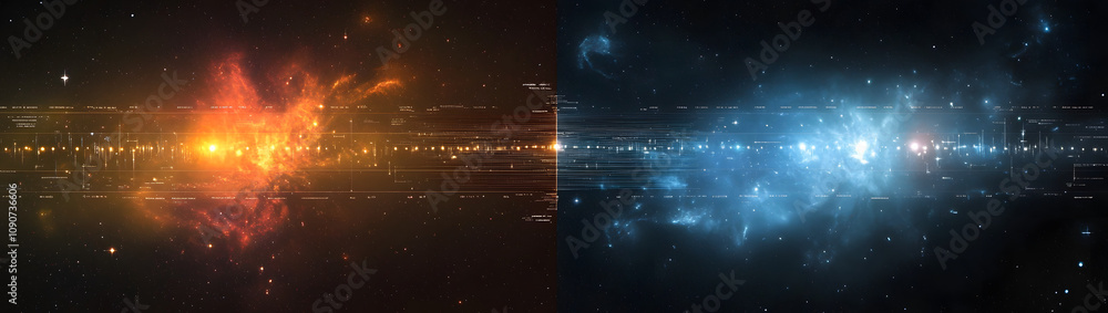 Wall mural exploring the cosmic timeline a comprehensive visual guide to the universe's history and major event