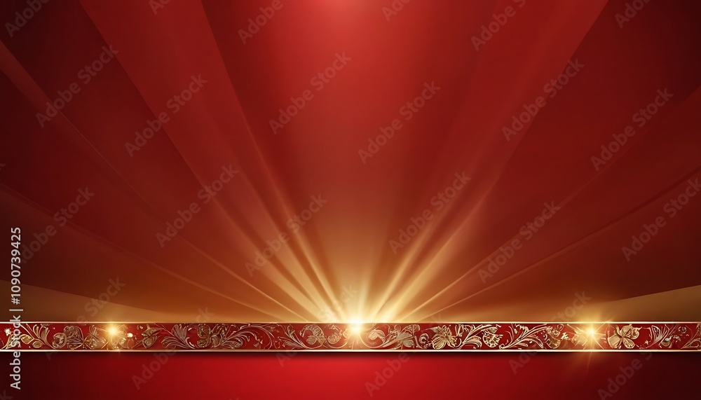 Poster abstract red background with gold wave design a red and gold wave patterned background with a red an