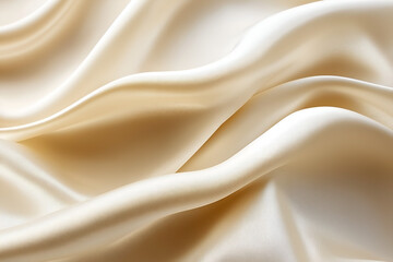 Obraz premium Golden waves fabric close up silk.