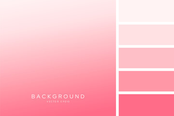 Soft light pink color gradient background with palette, vector illustration