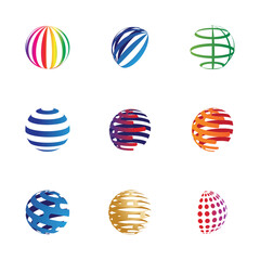 A set of Globe vector logos