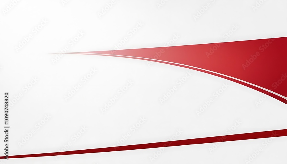 Poster abstract white background with red wave abstract red wave curve on white background, ideal for moder