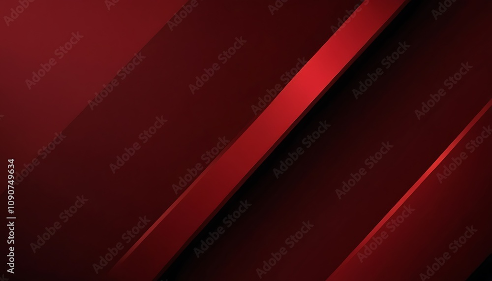 Poster abstract red geometric with black wave triangles overlapping layer paper cut style background.7