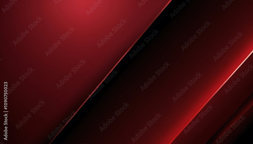 Poster abstract red geometric with black wave triangles overlapping layer paper cut style background.2