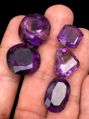 Amethyst Loose Gemstone 
Beautiful background
Cut stone
From Sri Lanka