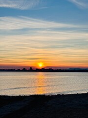 sunset over the sea