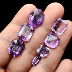 Amethyst Loose Gemstone 
Beautiful background
Cut stone
From Sri Lanka