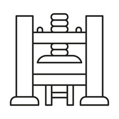 Printing Press icon vector on white background
