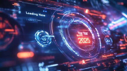 Obraz premium High-tech transparent screen showing 