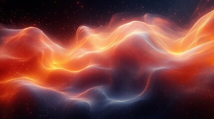 Fototapeta premium Abstract waves of light in vibrant colors creating a cosmic feel.