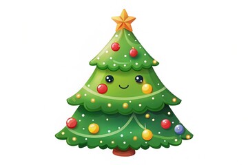 Obraz premium Decorated Christmas tree with toys and garlands. Christmas tree for banners and design. Christmas toys and balloons, New Year. Christmas tree decorated and gift boxes. 