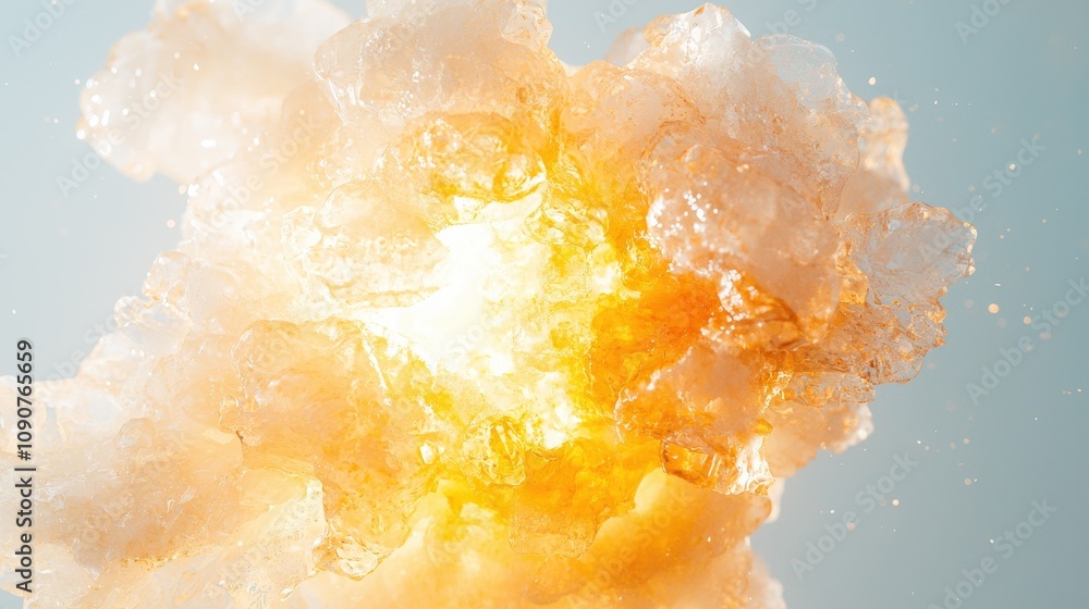 Poster explosive fireball eruption open sky digital art dynamic motion abstract concept
