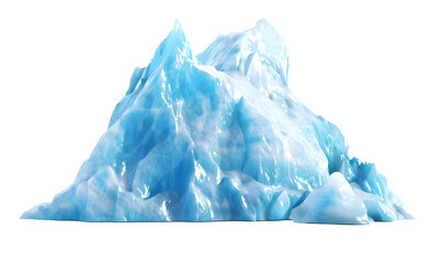 Obraz premium Massive iceberg isolated on white background