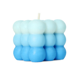 One beautiful bubble candle isolated on white
