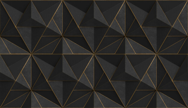 Intricate 3D Merkaba Star Geometric Pattern for Wallpaper Design