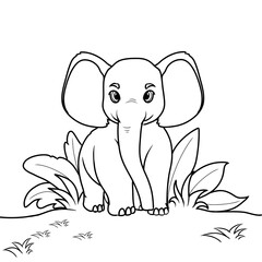 coloring page Elephant