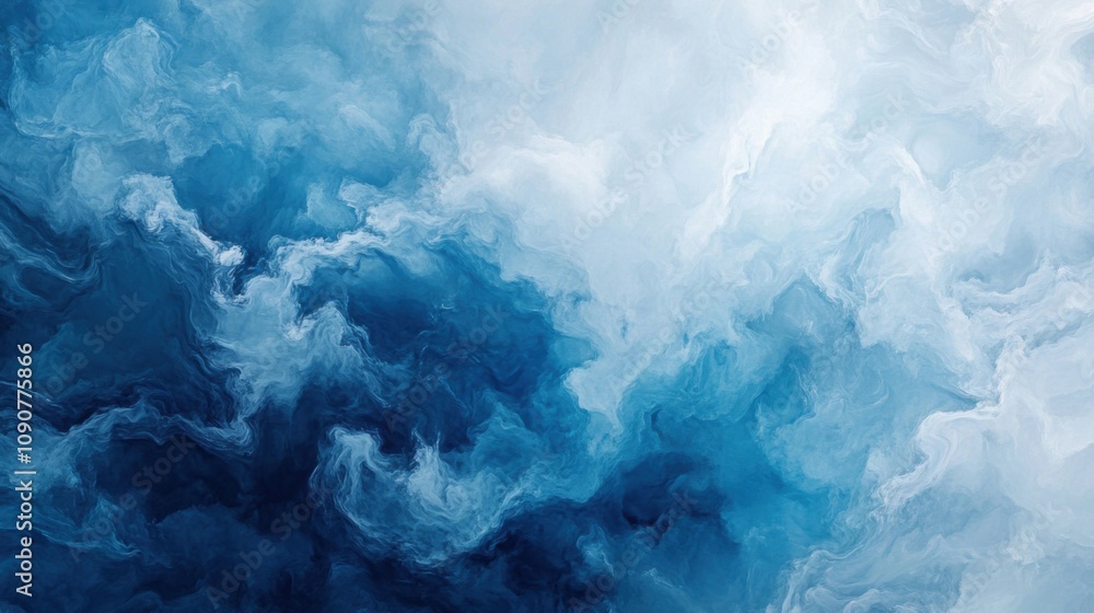 Poster light and shade abstract background in soft blue hues