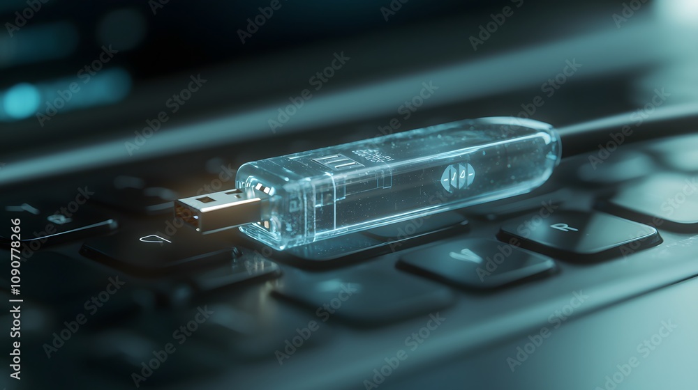 Leinwandbilder data transfer device digital workspace technology modern environment close-up view connectivity conc