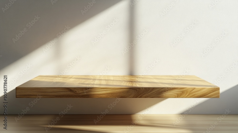 Poster A shelf with a window in the background