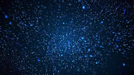 Dark blue abstract technology background with glow particle