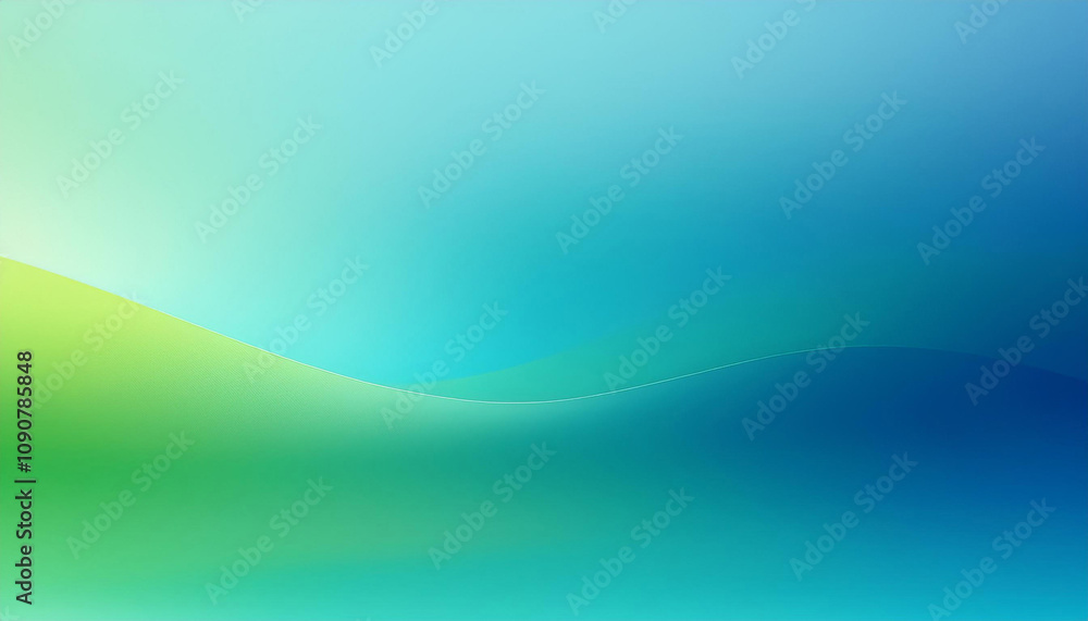 Poster serene abstract background featuring soft blue and green gradient pattern. blurred colors create cal