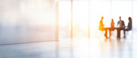 Blurred background, Collaborative meeting of professionals modern office image bright environment close-up teamwork dynamics