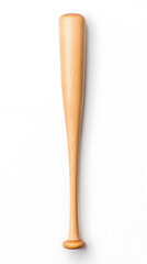 Obraz premium Wooden baseball bat, isolated on white background