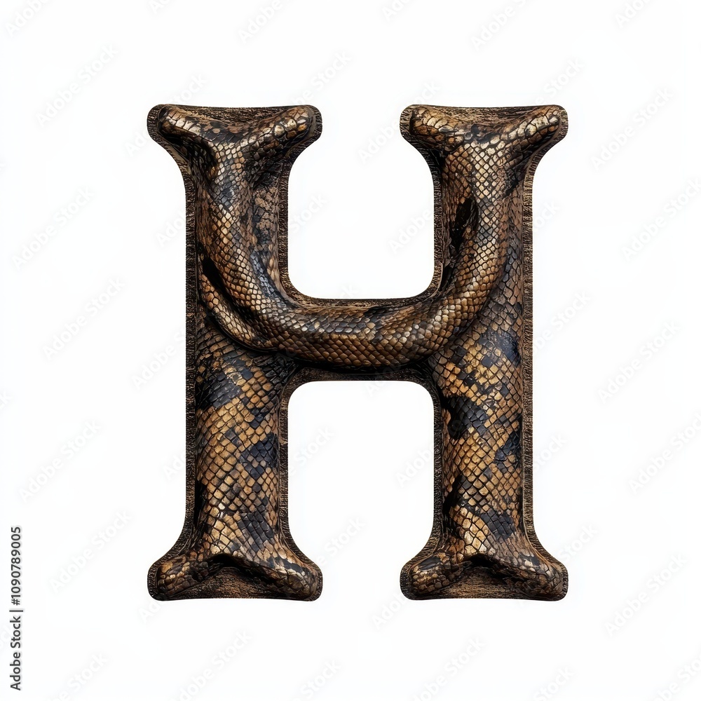 Poster a textured letter 