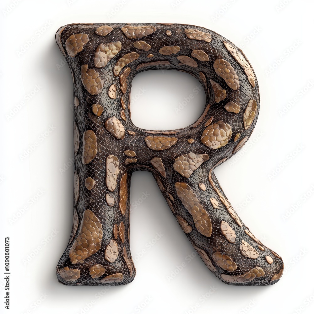 Poster a textured letter 