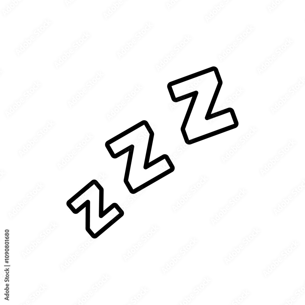 Poster Zzz icon web design in vector