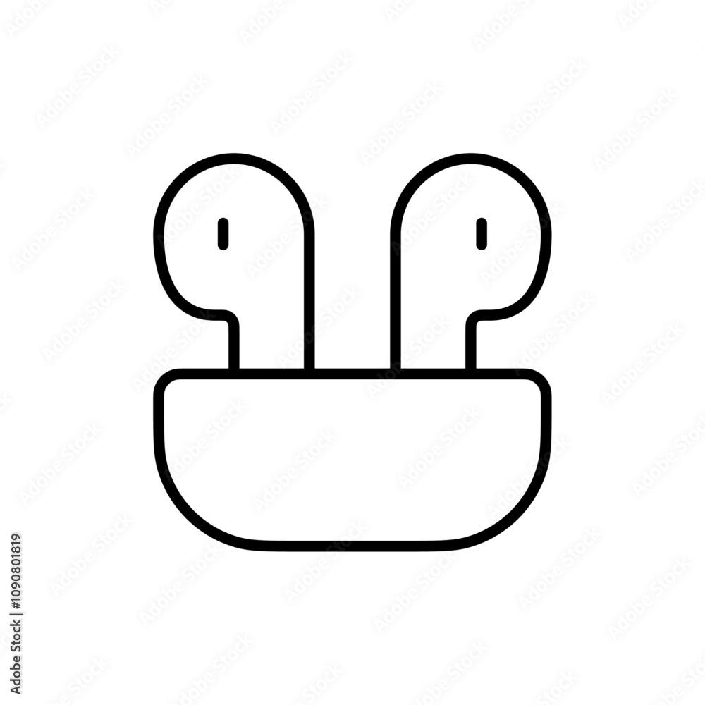Poster air pods icon web design in vector