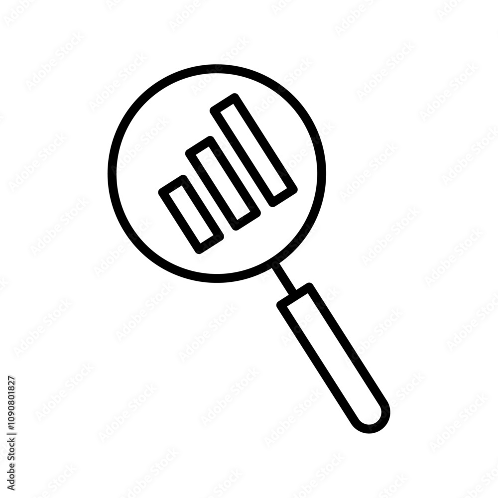 Aufkleber analysis icon web design in vector