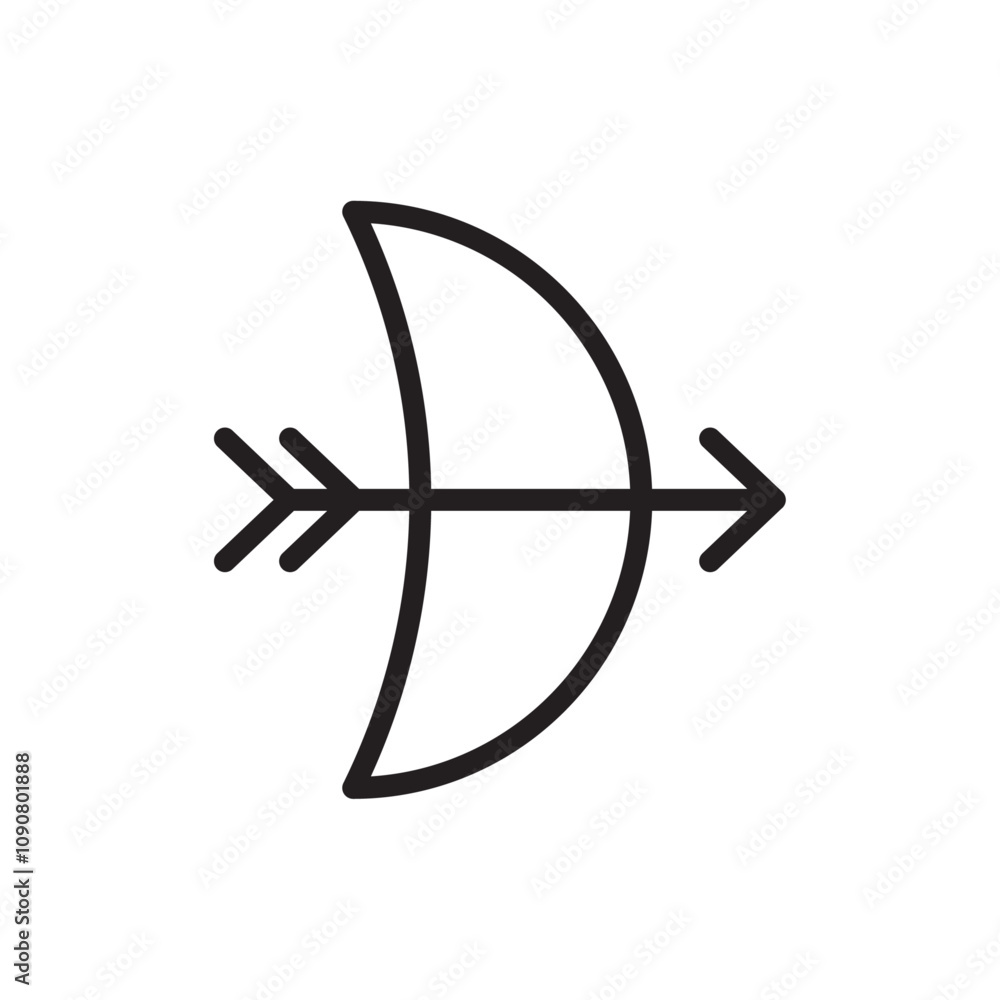 Poster archery icon web design in vector