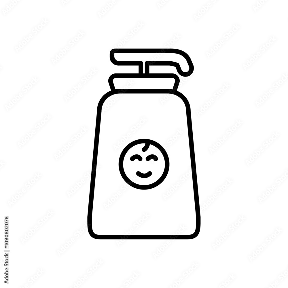 Poster baby shampoo icon web design in vector