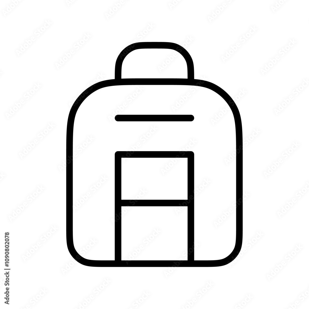 Poster Backpack icon web design in vector