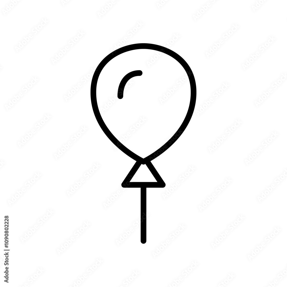 Poster Balloon icon web design in vector