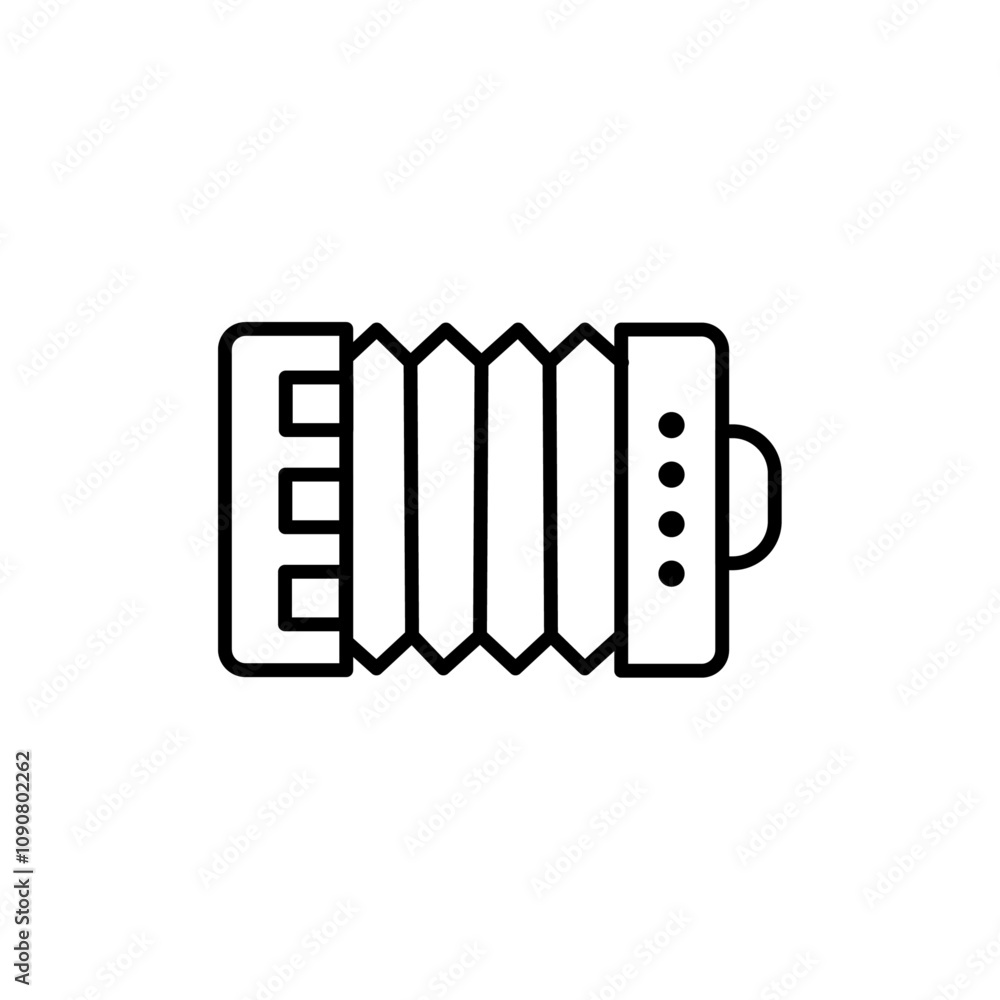 Poster Bandoneon instrument web design in vector
