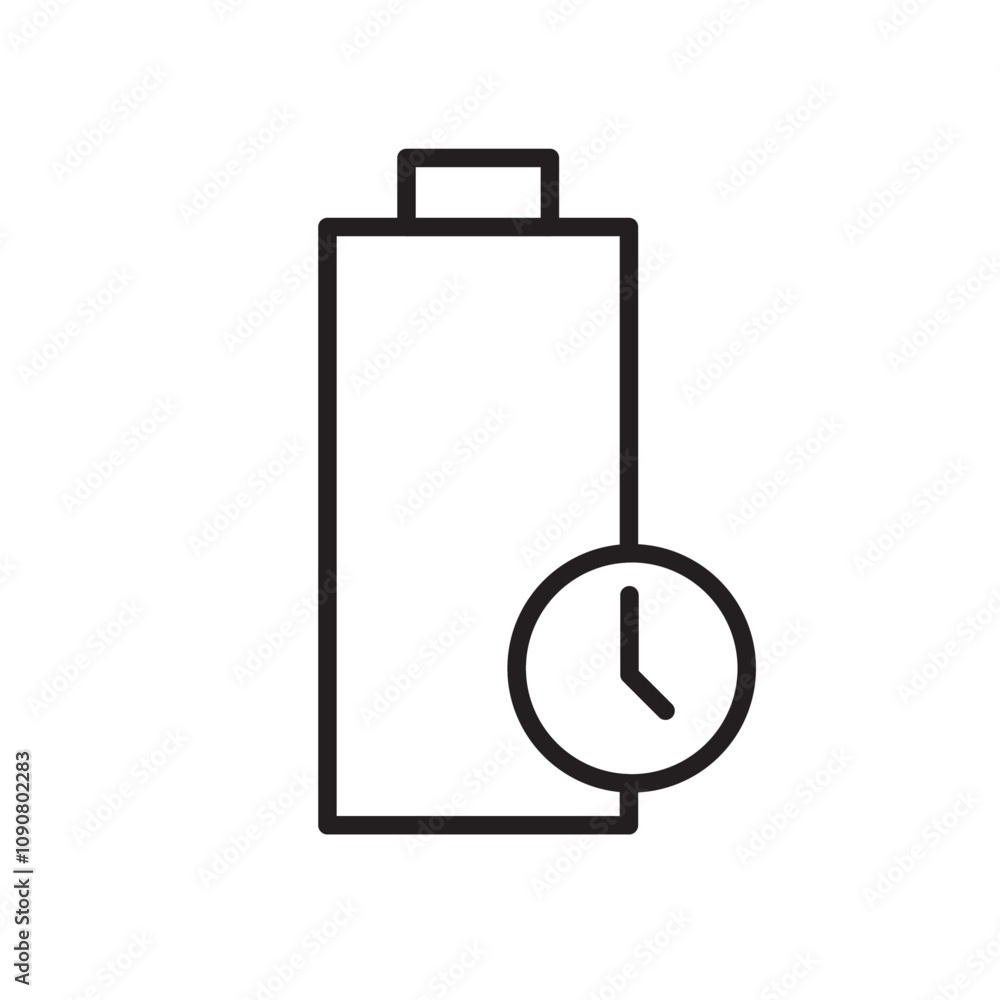 Poster battery life icon web design in vector