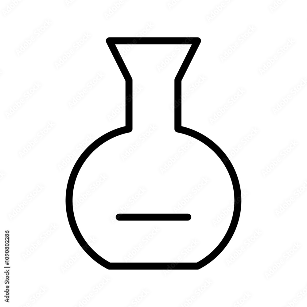 Poster Beaker icon web design in vector