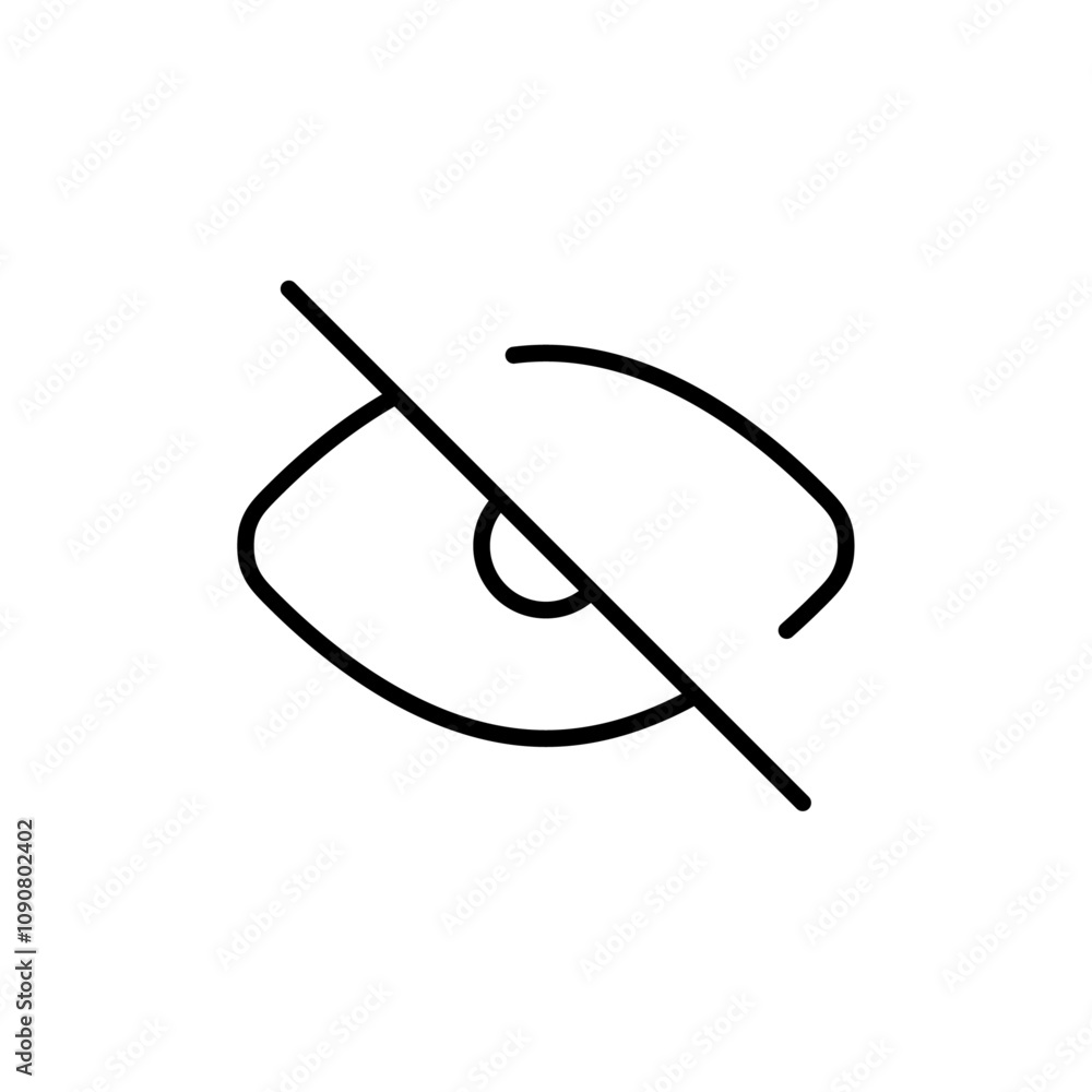 Poster Blindness icon web design in vector