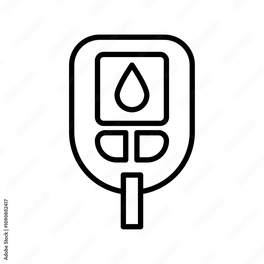 Poster blood sugar test icon web design in vector