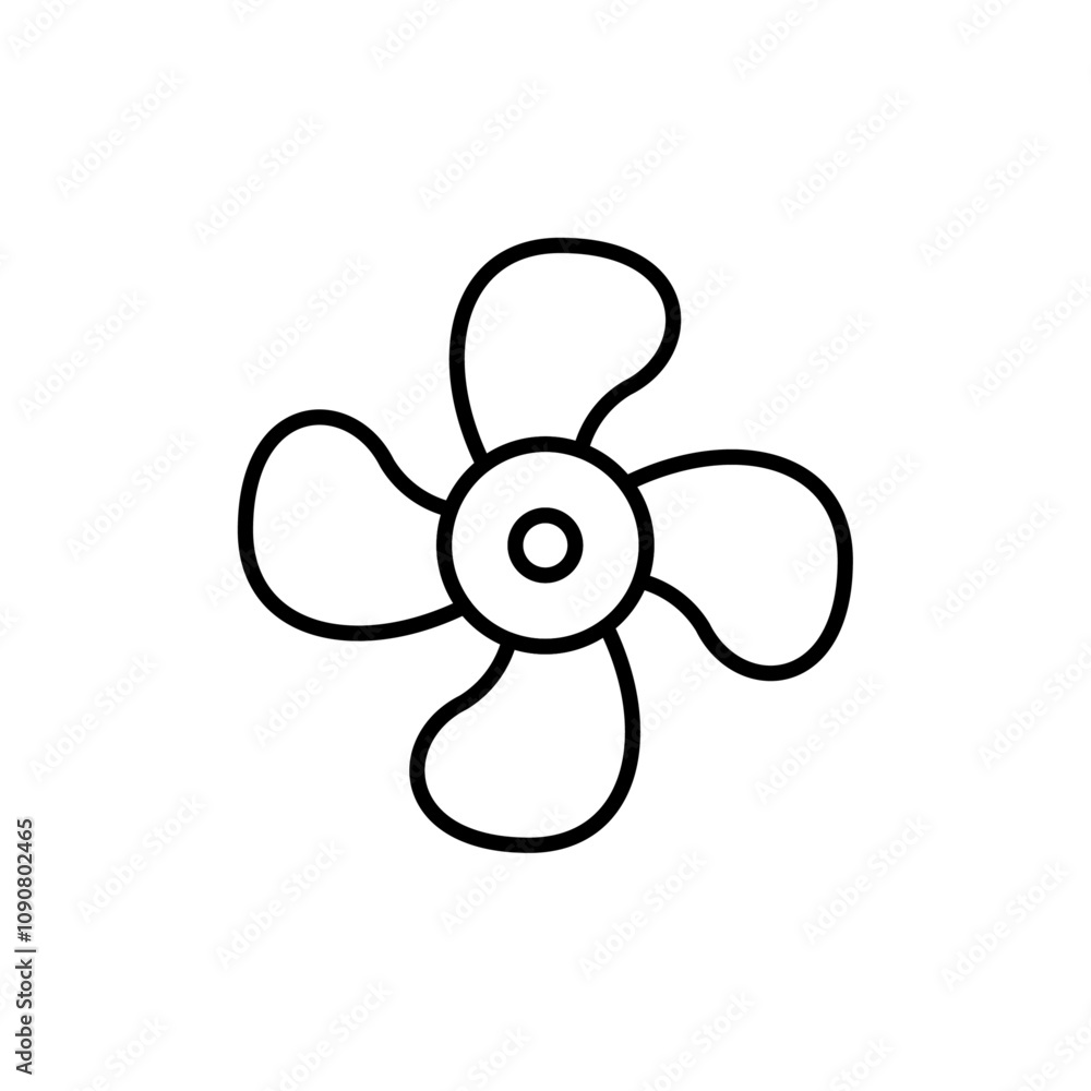 Poster boat screw icon web design in vector